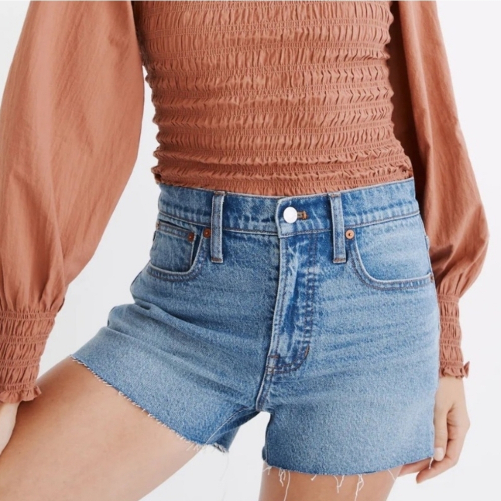 Madewell The Perfect Jean Short Sz 32 Raw Hem